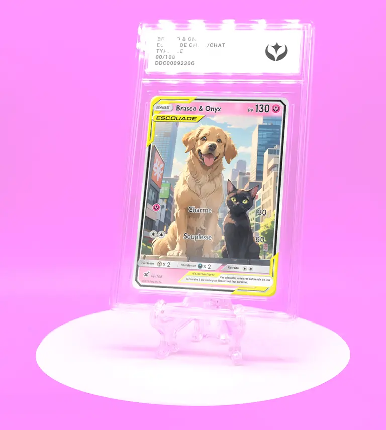 Carte Pokémon animal chien chat personnalisée