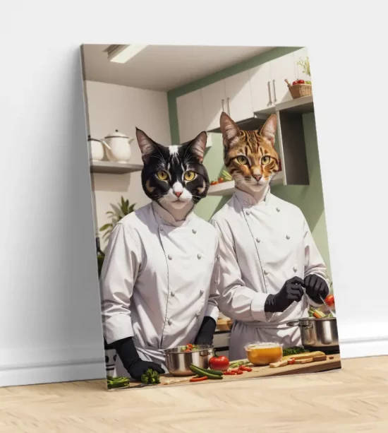 portrait animal personnalisé - chefs cuistots