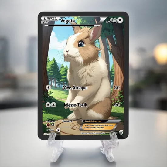 carte lapin personnalisée pokémon incolore full art