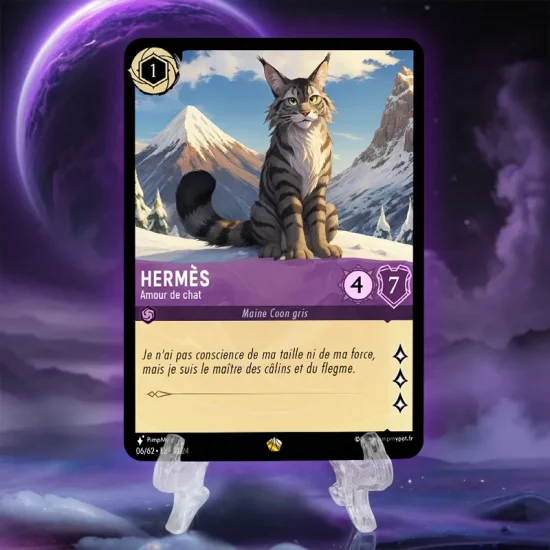 carte chat personnalisée lorcana maine coon