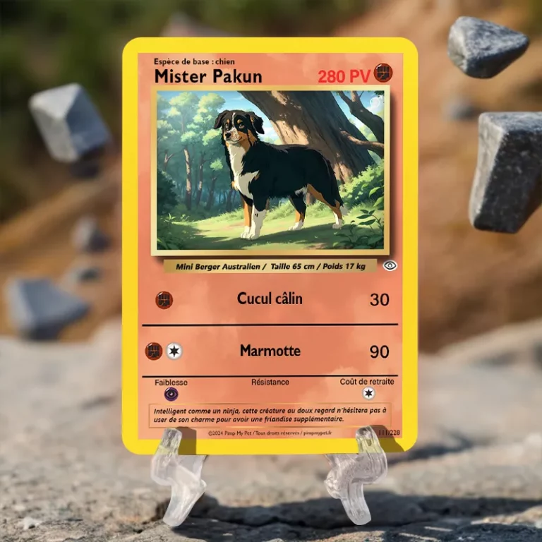 carte Pokémon chien personnalisée classique combat