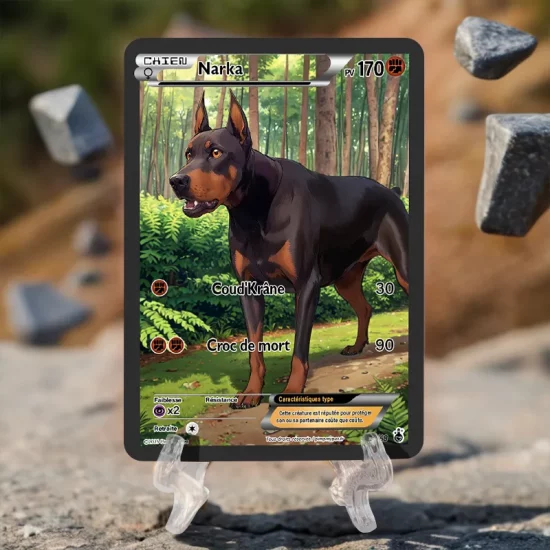 carte Pokémon chien personnalisée full art