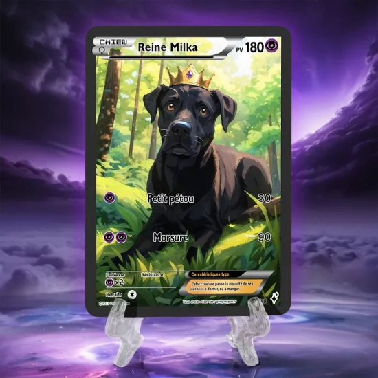 carte personnalisée animal chien Pokémon full art